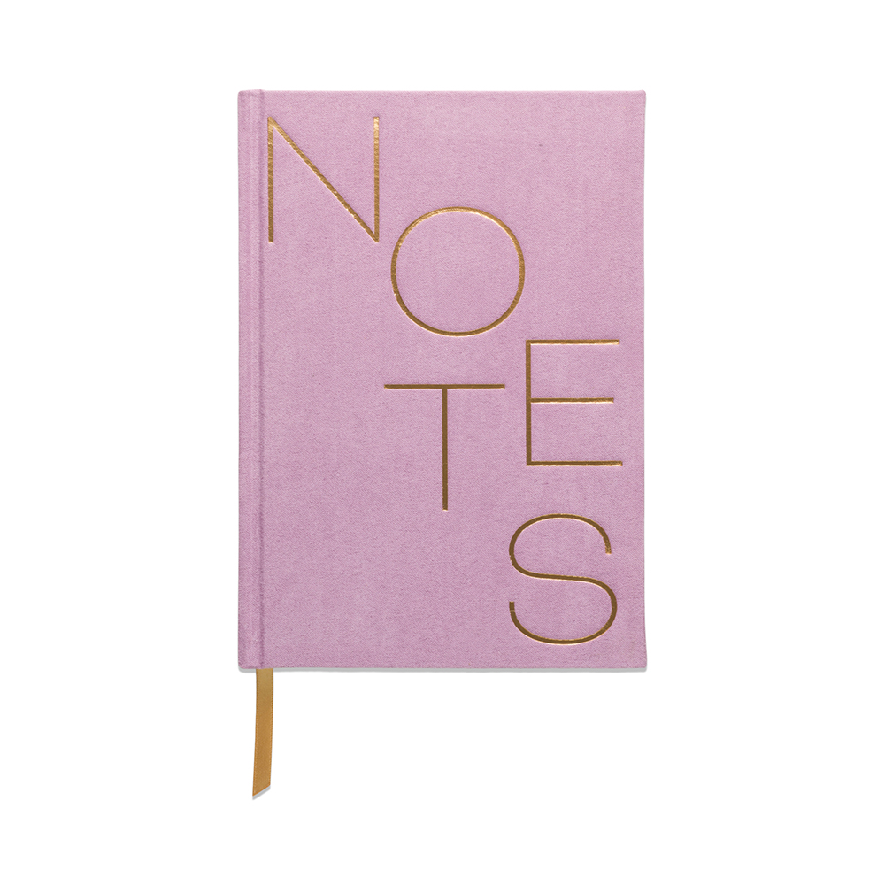 Hard Cover Lilac Suede Journal