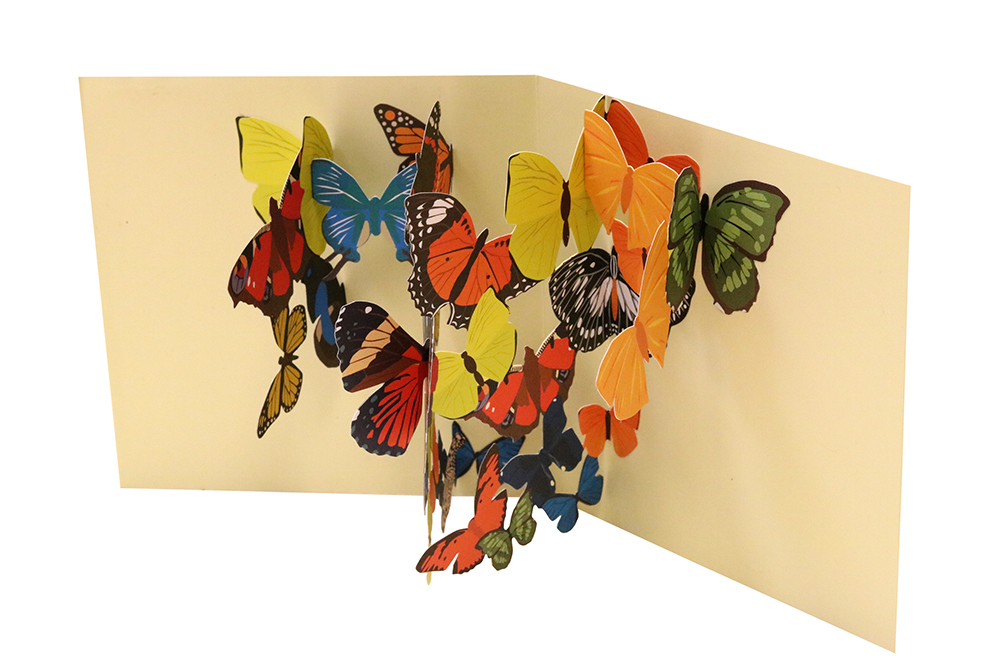 Pop-up card 30 butterflies