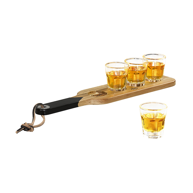 Serving Paddle & Shot Glasses