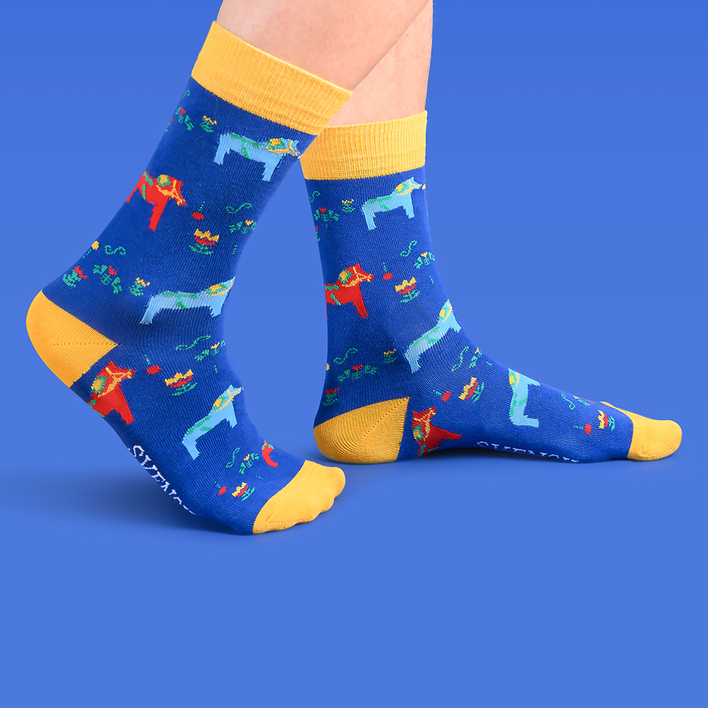 *SALE Socks Blue Dalahäst 36-40