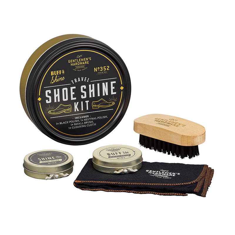 Travel Shoe Shine Tin