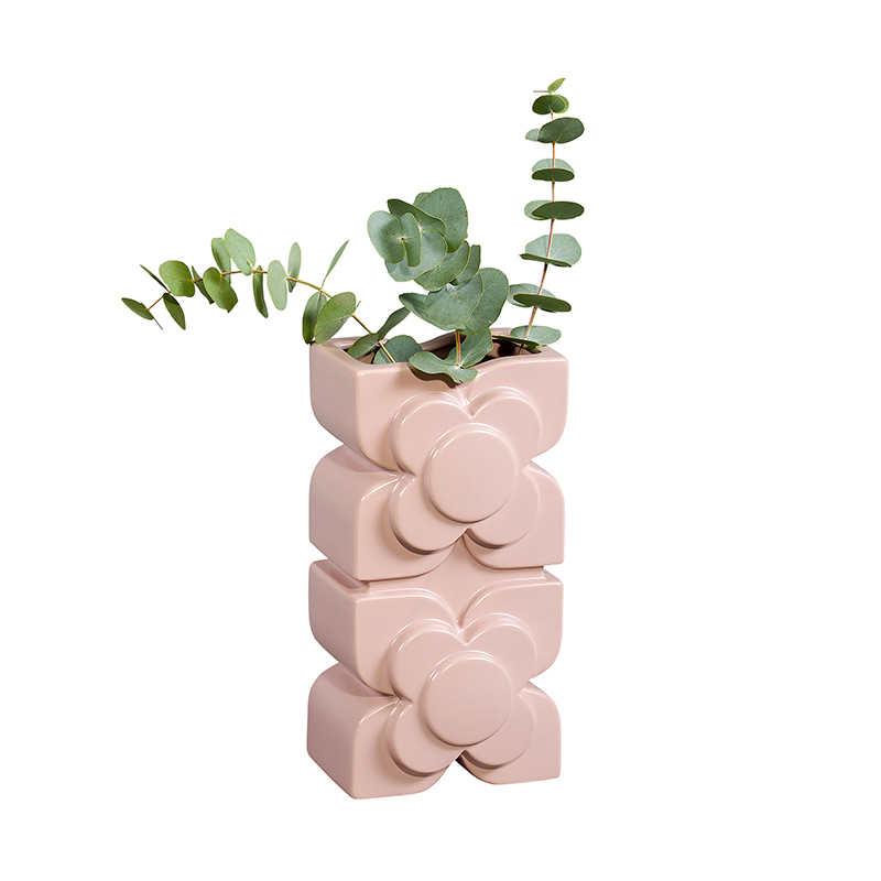 Vas Square Flower Rose